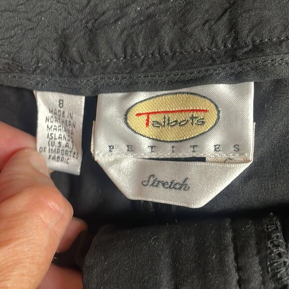 Talbots lightweight rayon/spandex black Capri pants women's 8P - Picture 8 of 12